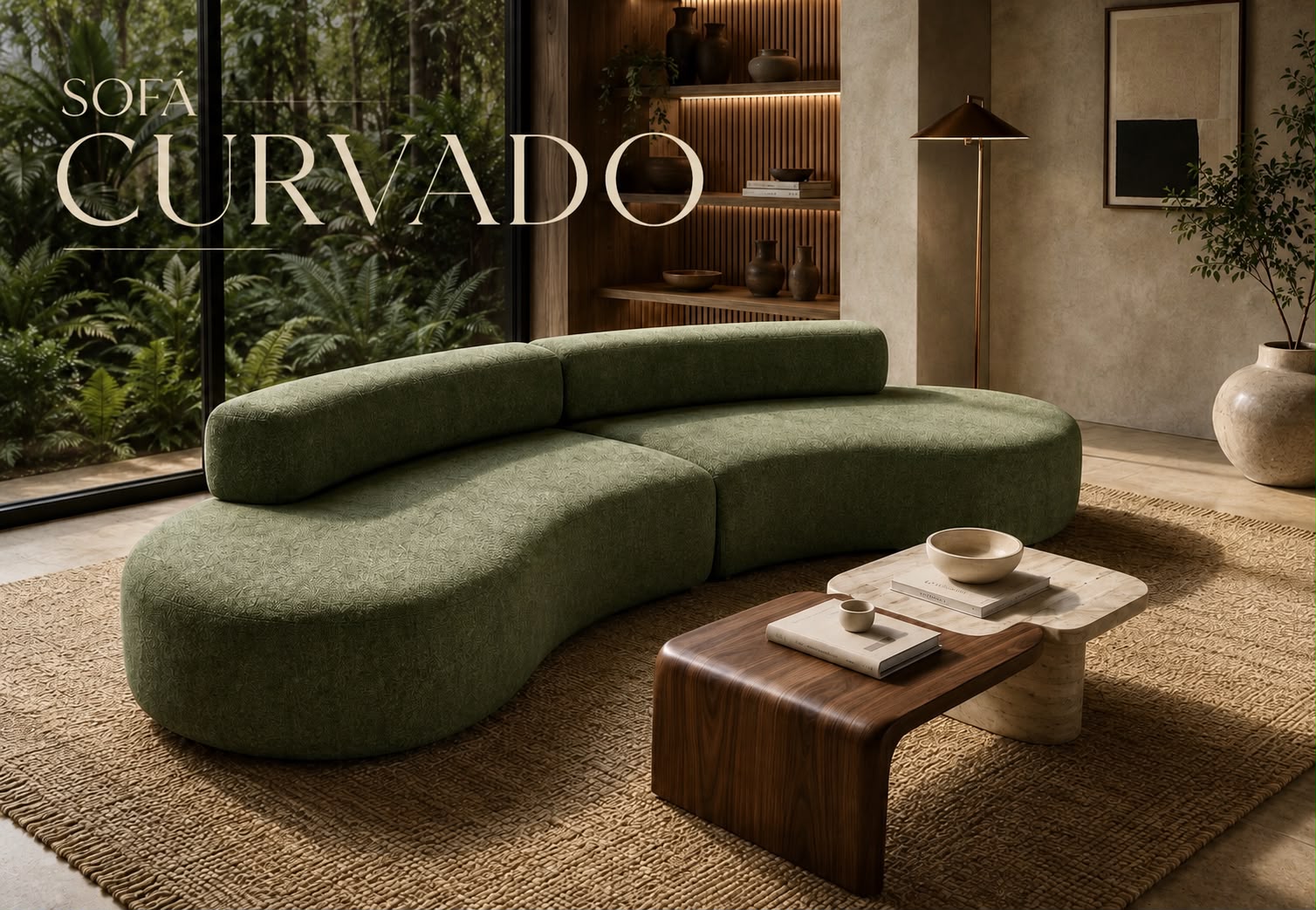 Sofá Curvado — Curva única de 330 cm.