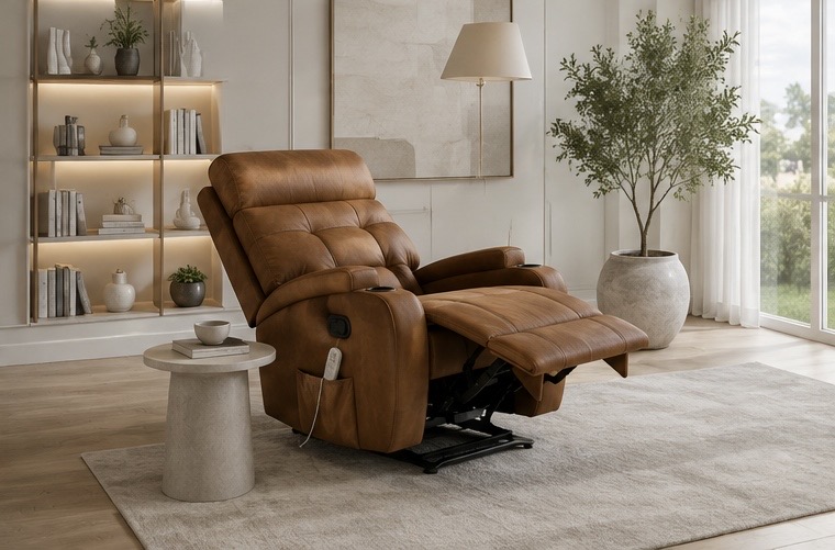 Poltrona Lift Chair — Função lift, reclinação elétrica e massagem.